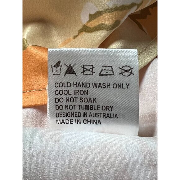 Alice Elle Maxi Dress One Shoulder‎ Floral Orange Sleeveless Cut Out Size 6 NWT - Picture 11 of 16